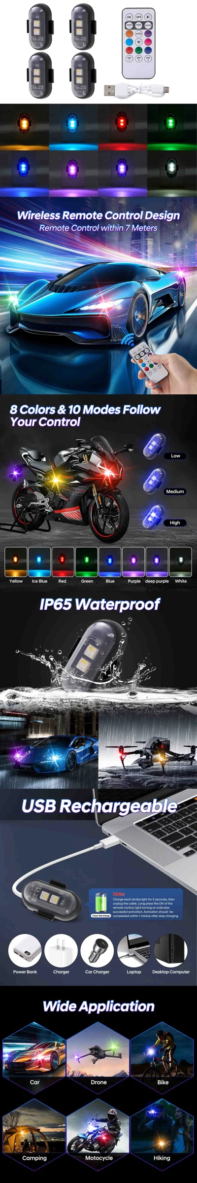 A full A+ content page presenting vehicle lighting features and controls.