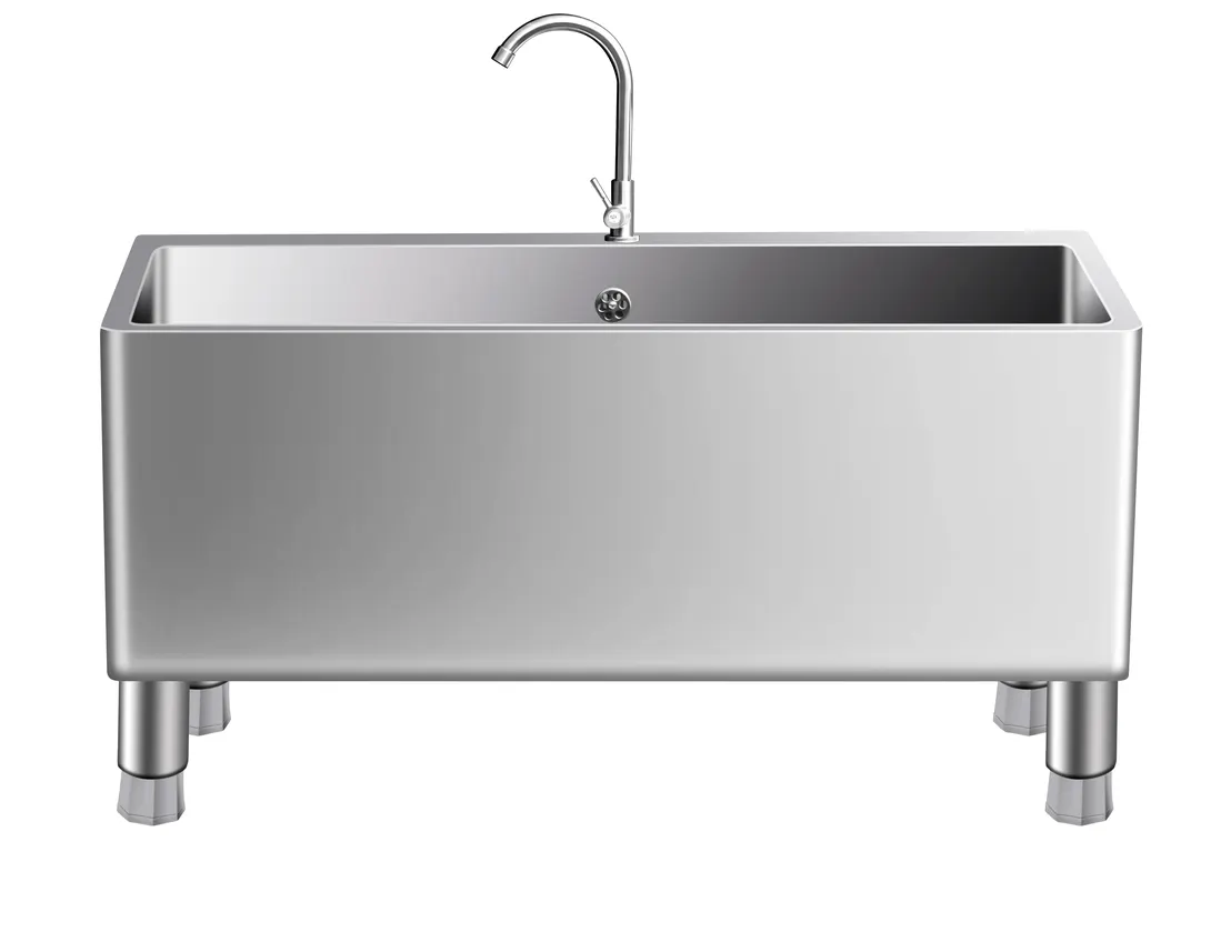 Stainless steel commercial sink, photographed by Southlake Vision in China.