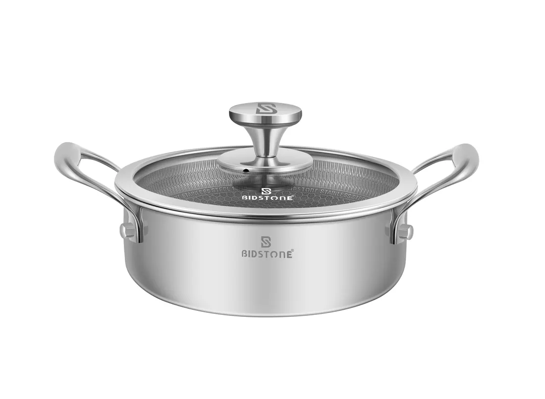 Stainless steel casserole pot, photographed by Southlake Vision in China.