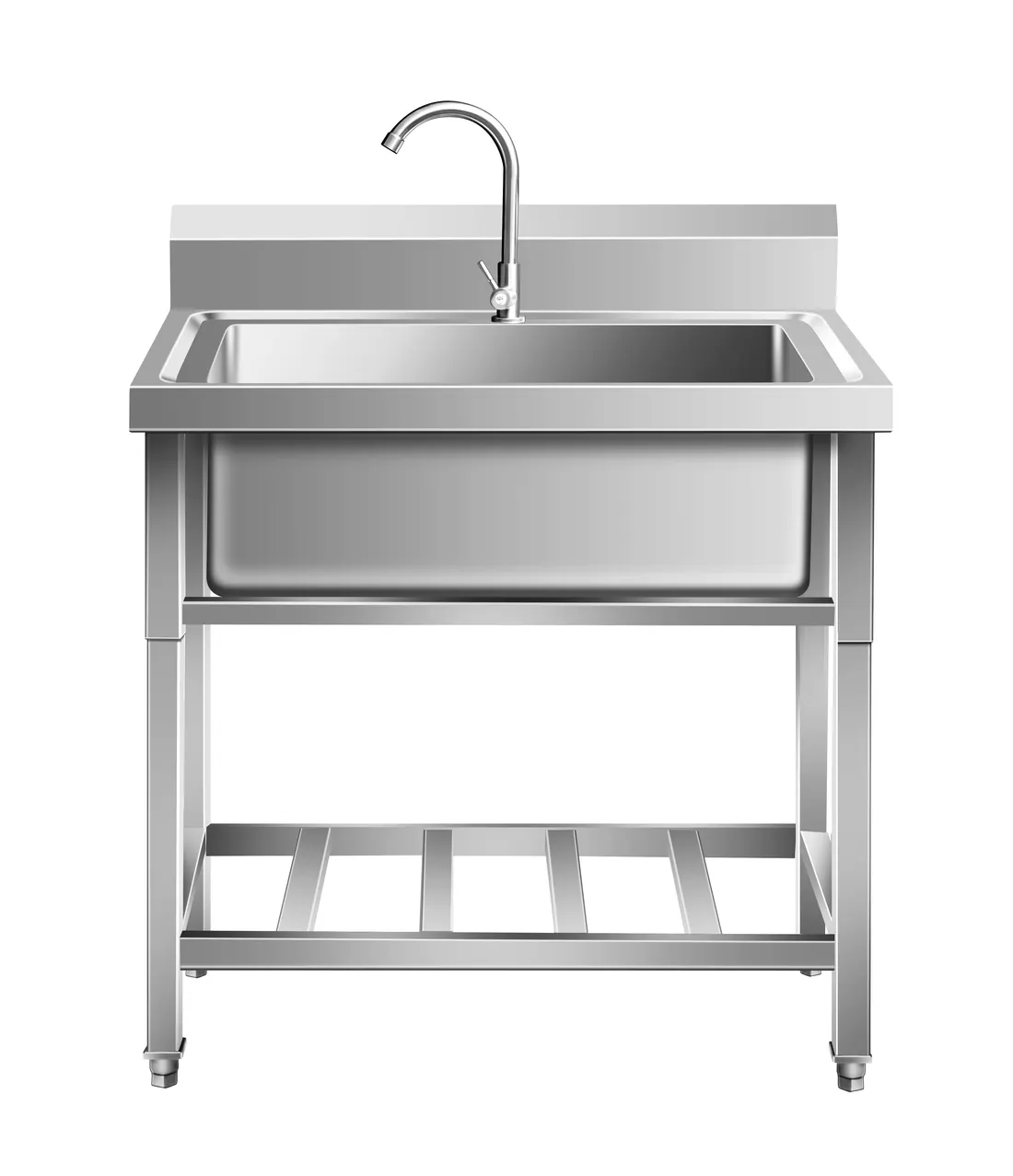 Commercial sink workstation, photographed by Southlake Vision in China.