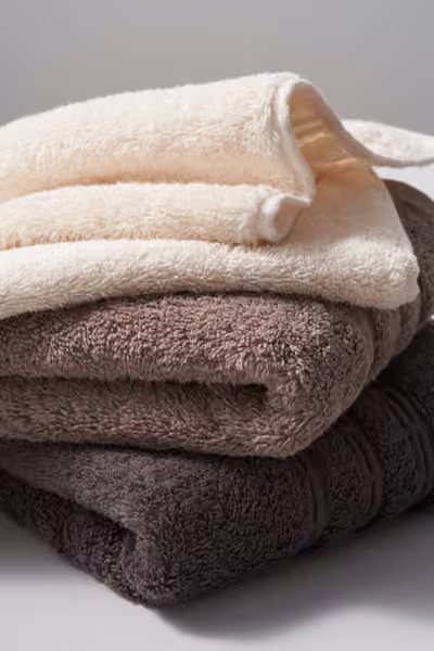 Cotton towel texture close-up, home textile product photography by Southlake Vision in China.