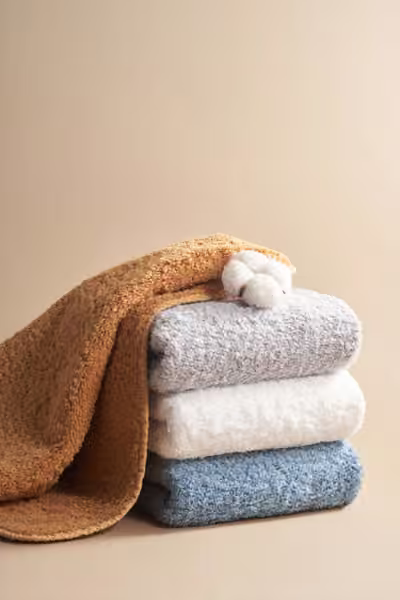 Cotton towels with botanical styling, home textile product photography by Southlake Vision in China.