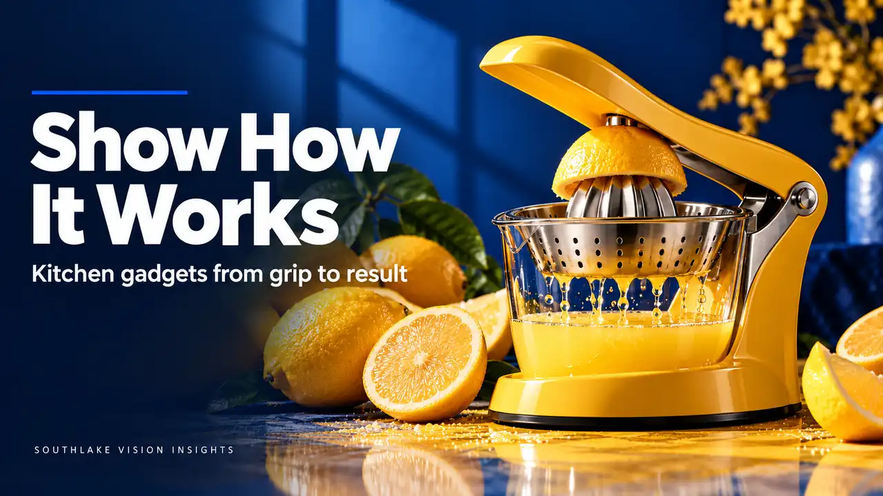 Kitchen Gadgets: Photograph the Mechanism, the Grip and the Finished Result