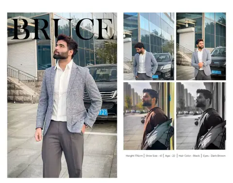 Male models portfolio reference M019, complete supplied reference