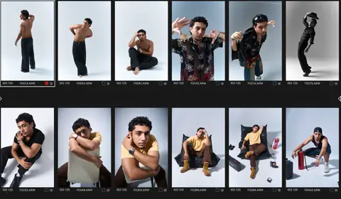 Male models portfolio reference M027, complete supplied reference