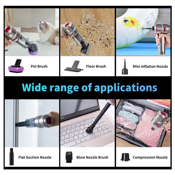 A listing image combining product photography with feature, usage, comparison or dimension graphics.